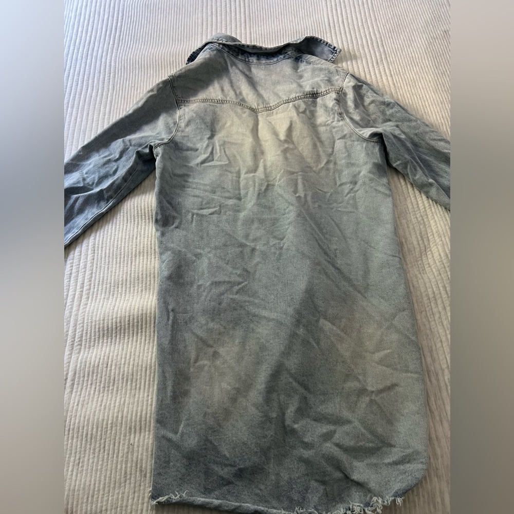 Long denim jacket - Picture 3 of 4